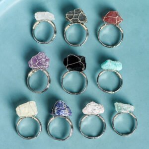 Energy - Infused Crystal Rings: Channel the Earth's Vitality